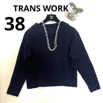 트랜스워크 TRANS WORK 니트 울100% 블랙