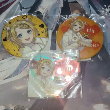 하츠네 미쿠 카가미네 린 라쿠텐 컬렉션  캔뱃지 아크릴 키링