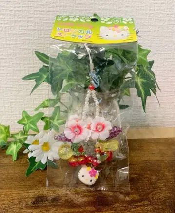 [ 초레어 ] 헬로키티 트로피컬 스트랩 2001 핑크 꽃 구하기 어려움