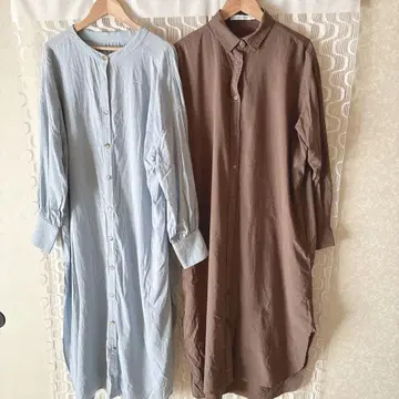 어반 리서치 & 아메리칸 홀릭 긴팔 셔츠 원피스 2장 묶음 세트 판매