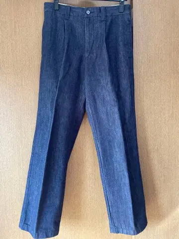 유니클로C 턱 스트레이트 팬츠/데님 네이비