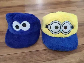 미니언 쿠키 몬스터 퍼 캡 2개 세트