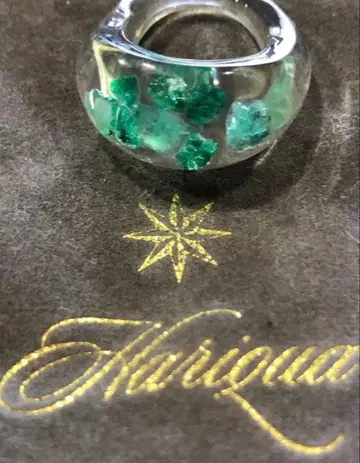 하리크아 Hariqua 레어 에메랄드 아크릴 반지 반지