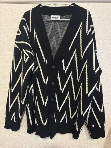 LOGUE 지그재그 패턴 가디건