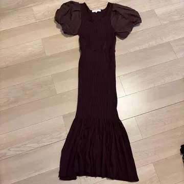 MERCURYDUO 다크 브라운 니트 원피스 F 사이즈