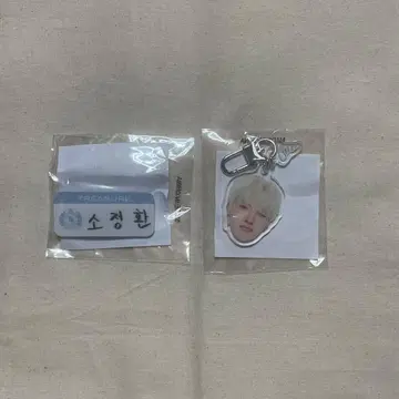 TREASURE 캡슐 토이 명찰 얼굴 아크릴 키링 희로애락 정환