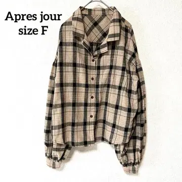 아프레 주르 [ F ] 미뇽 모듬 숏 체크 셔츠 볼륨 소매