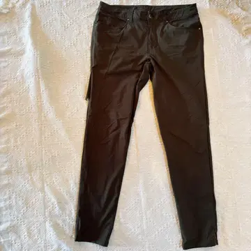 카키 슬림핏 팬츠 하의 롱 바지 스트레치