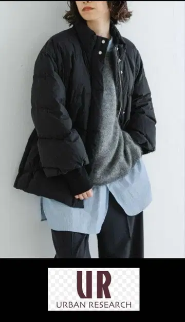 URBAN RESEARCH 드로스트 다운 자켓 블랙 미사용 새상품