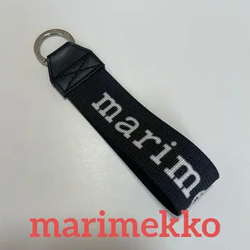 [새상품] marimekko 마리메꼬 로고 키링 black 블랙
