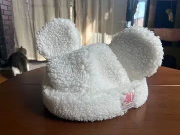 도쿄 디즈니 리조트 40주년 디자인 미키 귀 모자 화이트