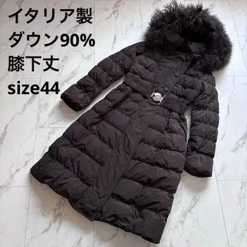 다운 코트 다운 자켓 롱 기장 다운 90% 무릎 아래 기장 브라운 퍼