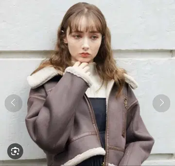 archives 아카이브 무스탕 라이더 자켓 브라운 M 귀여운