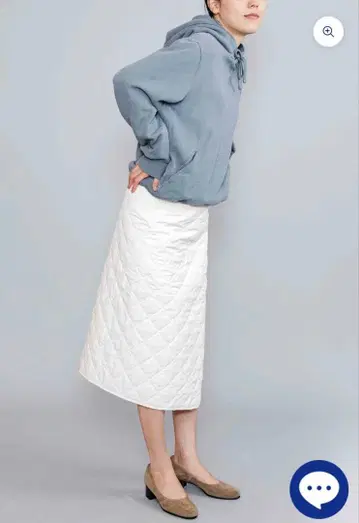 카포크 노트 랩 스커트 네이비 새상품급