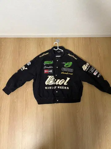 Budweiser 레이싱 자켓 XL 사이즈 스트릿 스타일 구제 의류