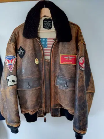 가죽 플라이트 자켓 퍼 옷깃