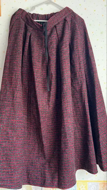 사만사 모스모스 체크 플레어 스커트