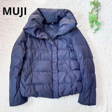 무인양품 숏 기장 다운 자켓 다운 코트 네이비 M
