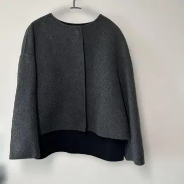 어도어 노카라 자켓 코트 그레이 사이즈 36