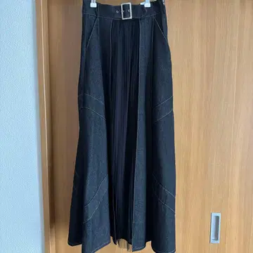 허리 벨트 포함 데님 스커트 &g'aime