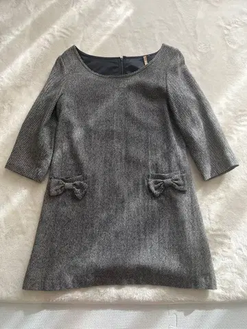 [ Joias ] 트위드 7부 소매 A라인 원피스