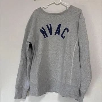 Champion NVAC 로고 그레이 맨투맨 L 사이즈