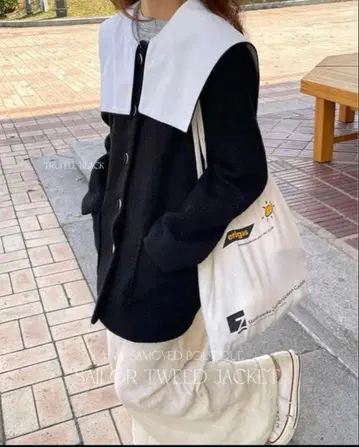 Samoyed 사모예드 세일러 트위드 자켓