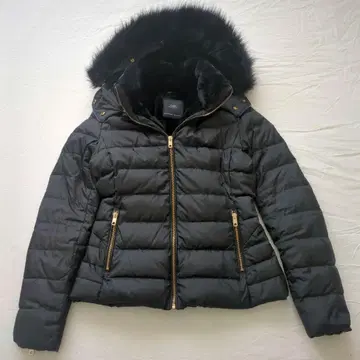 미사용품급 ZARA 숏 다운 자켓 블랙 S 다운 코트