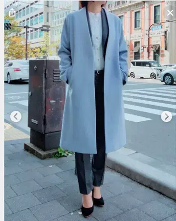 SHIPS* 노카라 V넥 코트