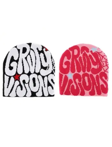 비니 니트 모자 스트릿 y2k 그런지 해외 블랙 핑크 2개