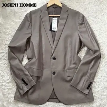 새상품 조셉옴므 라이트 라무 내퍼 가죽 테일러드 자켓 베이지 52