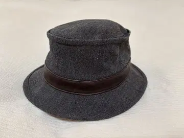 그레이 울 햇 가죽 밴드 포함