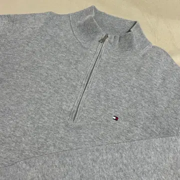 타미힐피거 골프 하프 지퍼 니트 L 새상품급 그레이