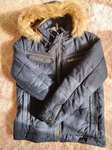 퍼 후드 네이비 자켓