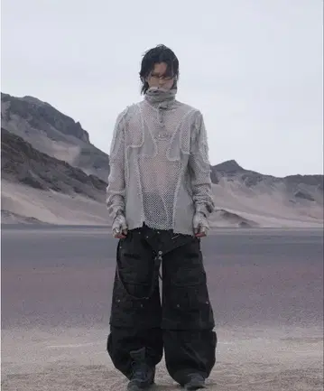 PERSONSOUL 카모 오버롤 지퍼 탈착식 다리