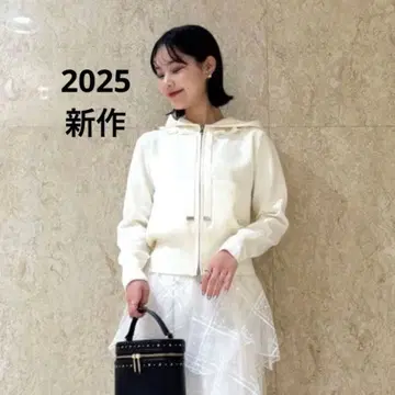 2025 가을/겨울 신상 셀포드 데코라티브 니트 후디 아이보리