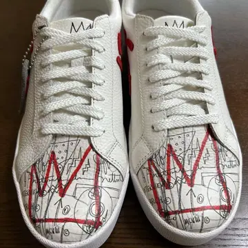 새상품급 바스키아 콜라보 산가치오 뉴 스니커즈 신발 가죽 26cm