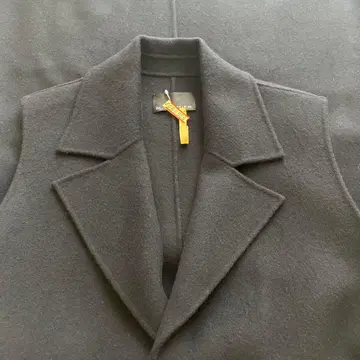 엠프리미어 울 혼방 롱베스트 블랙