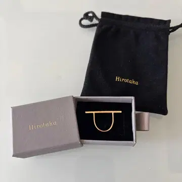 hirotaka 히로타카 다이아몬드 숏 바 링 골드 K10