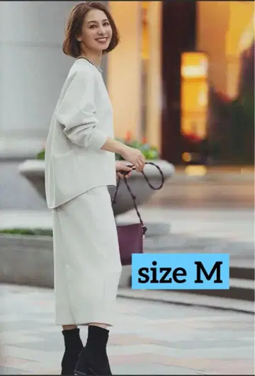 [ 미사용품 ] UNFILO 롱 스커트 M 화이트