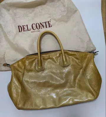 델 콘테 골드 가죽 핸드백