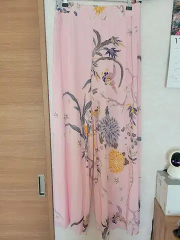 꽃무늬 핑크 와이드 팬츠 사이즈 40