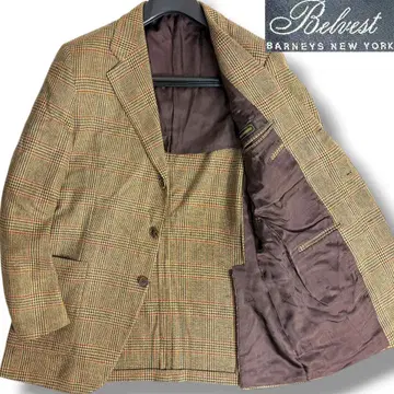 J6025 새상품급 벨베스트 바니스별주 캐시미어 혼방 글렌 체크 자켓