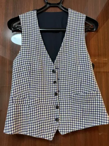 정품 LARDINI 라르디니 하운드투스 체크 패턴 베스트