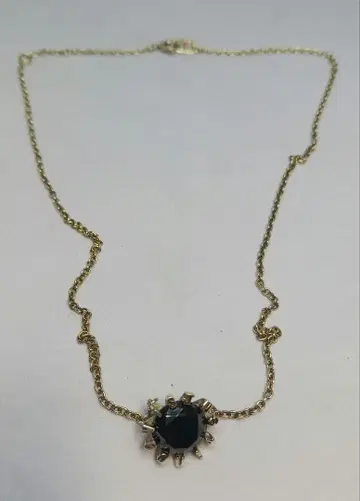 justin davis 오닉스 목걸이 골드 피니시