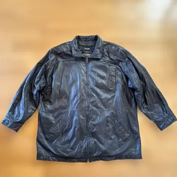 80s 빈티지! WILSONS 블랙 가죽 자켓 XL