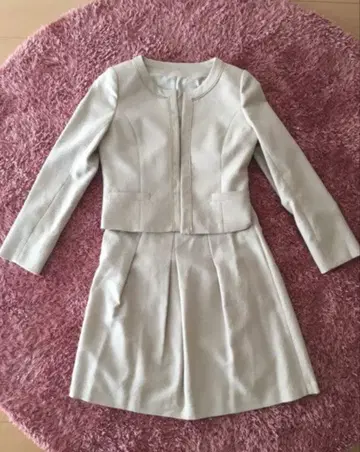 노카라 자켓 플레어 스커트 세레모니 수트 L 사이즈