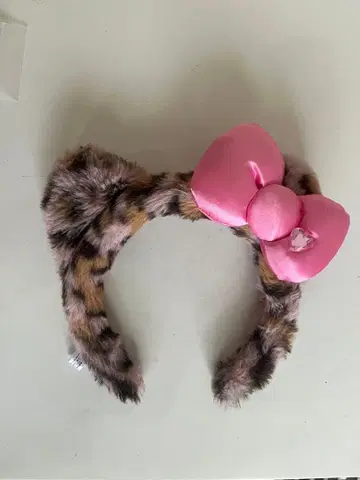 키티 레오파드 무늬 머리띠