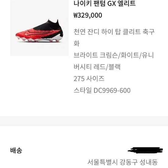 나이키 팬텀 GX 엘리트 FG 275