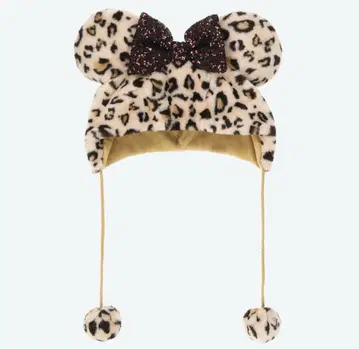 레오파드 무늬 미키 햇 프리 사이즈